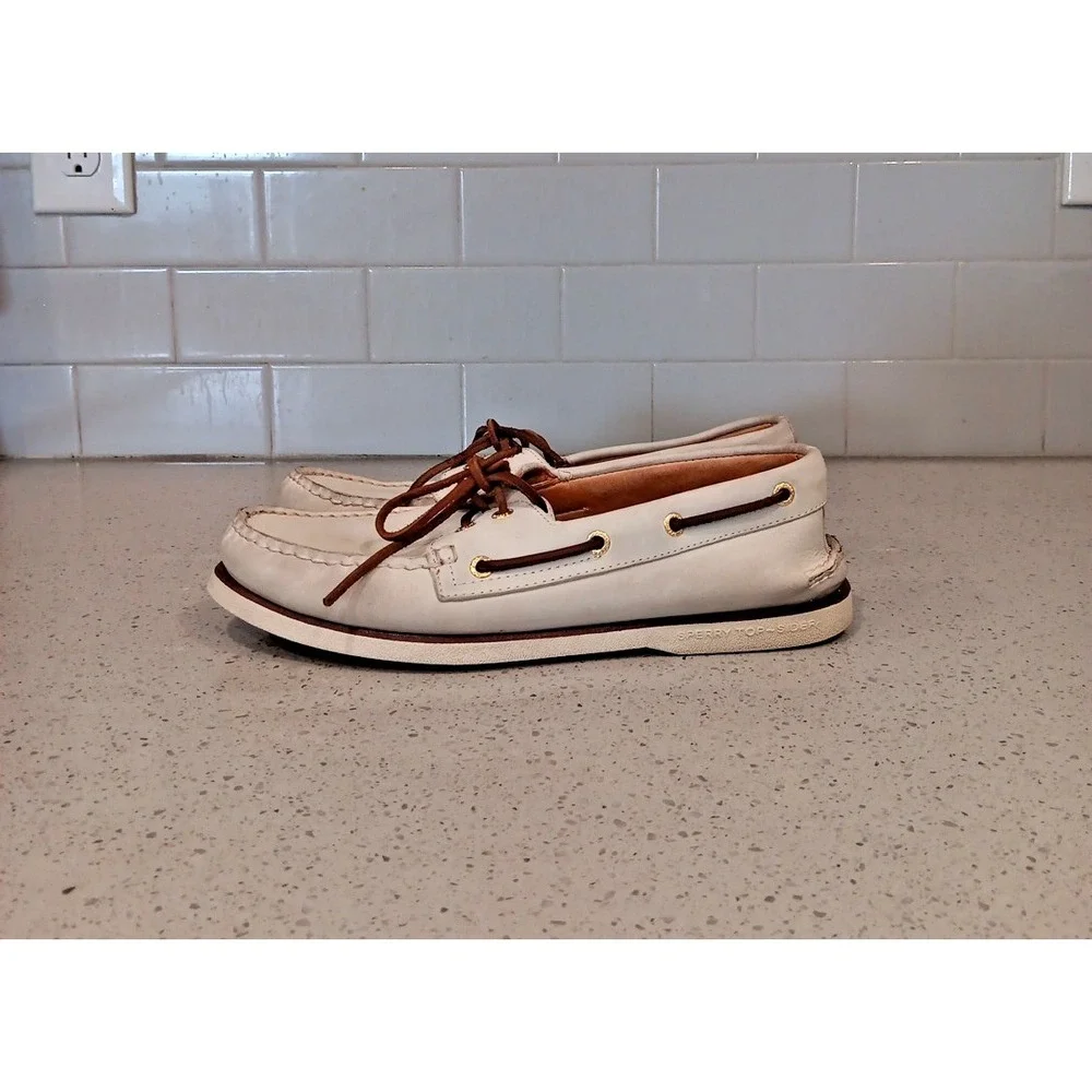 Sperry Mens Gold Cup Ivory Size 9.5M